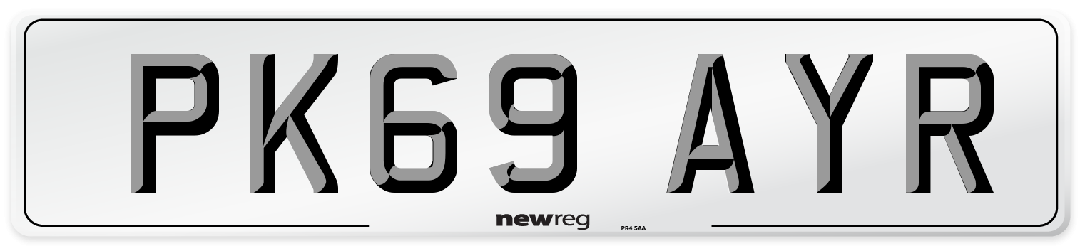 PK69 AYR Number Plate from New Reg